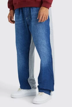 Tall Baggy Fit Elastic Waist Hybrid Sweatpants Jean Dark blue