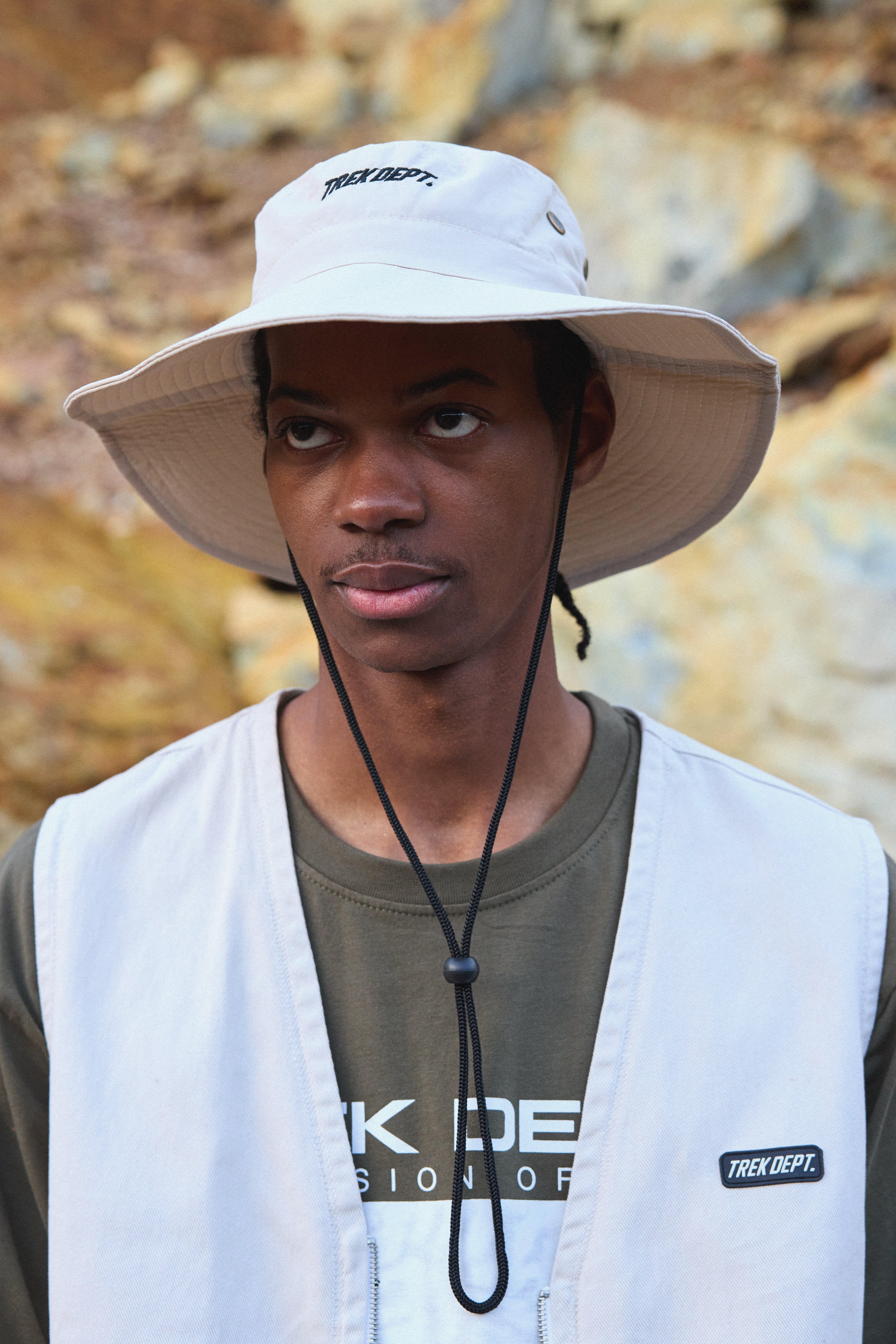 boohooMAN Denim Patchwork Bucket Hat