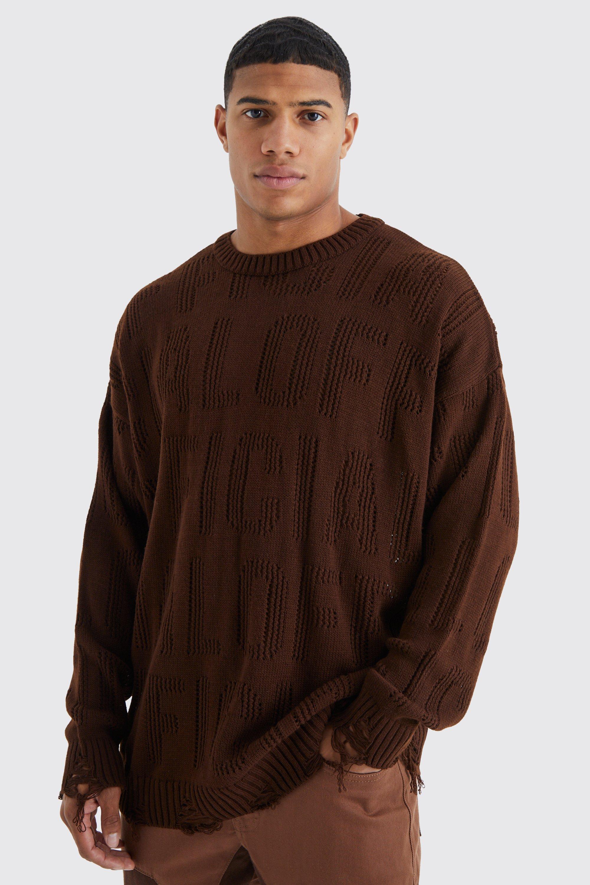 Oversized Official Open Knit Distressed Jumper