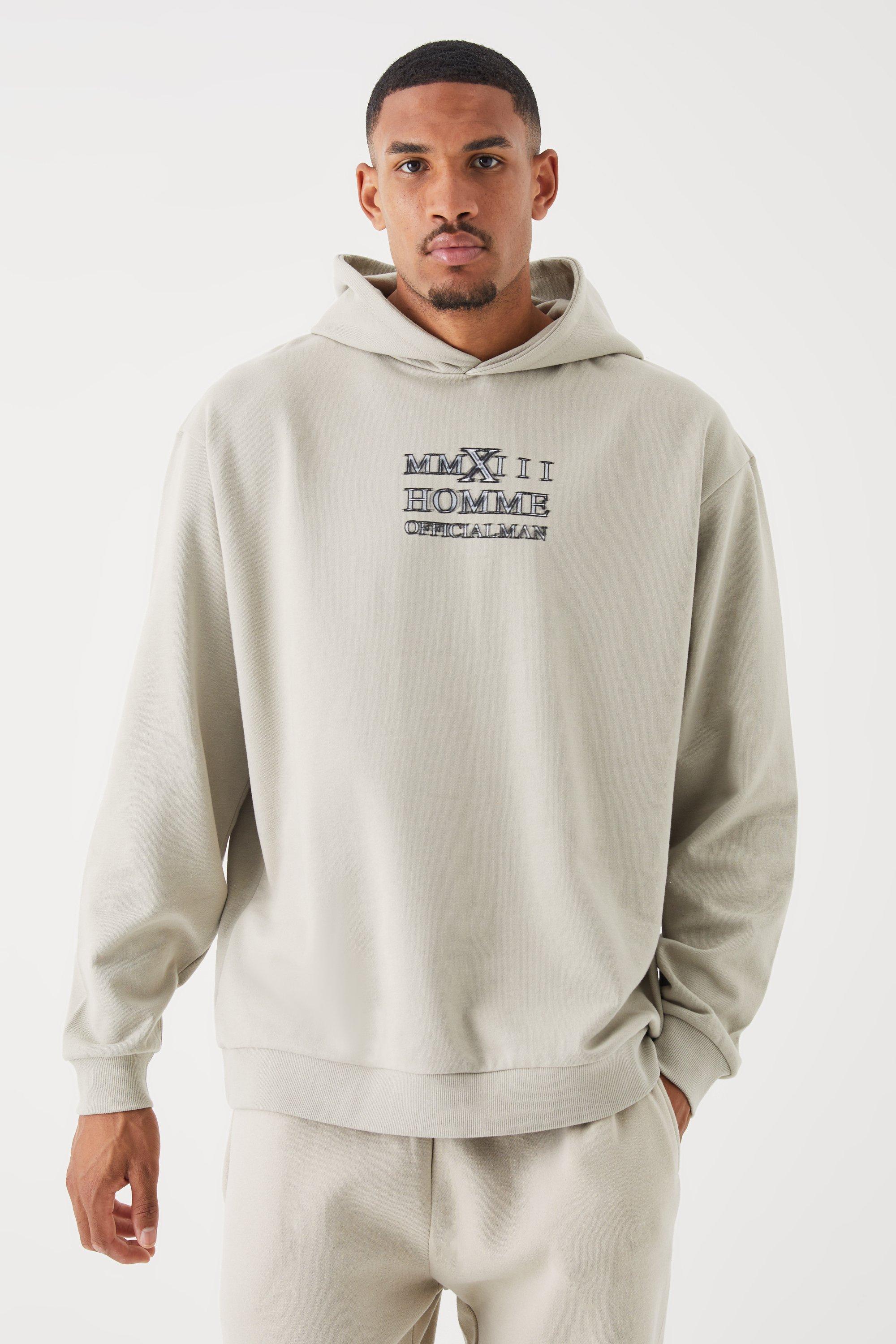 White boohoo man hoodie new arrivals