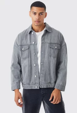 Oversized Jean Jackets Mid grey