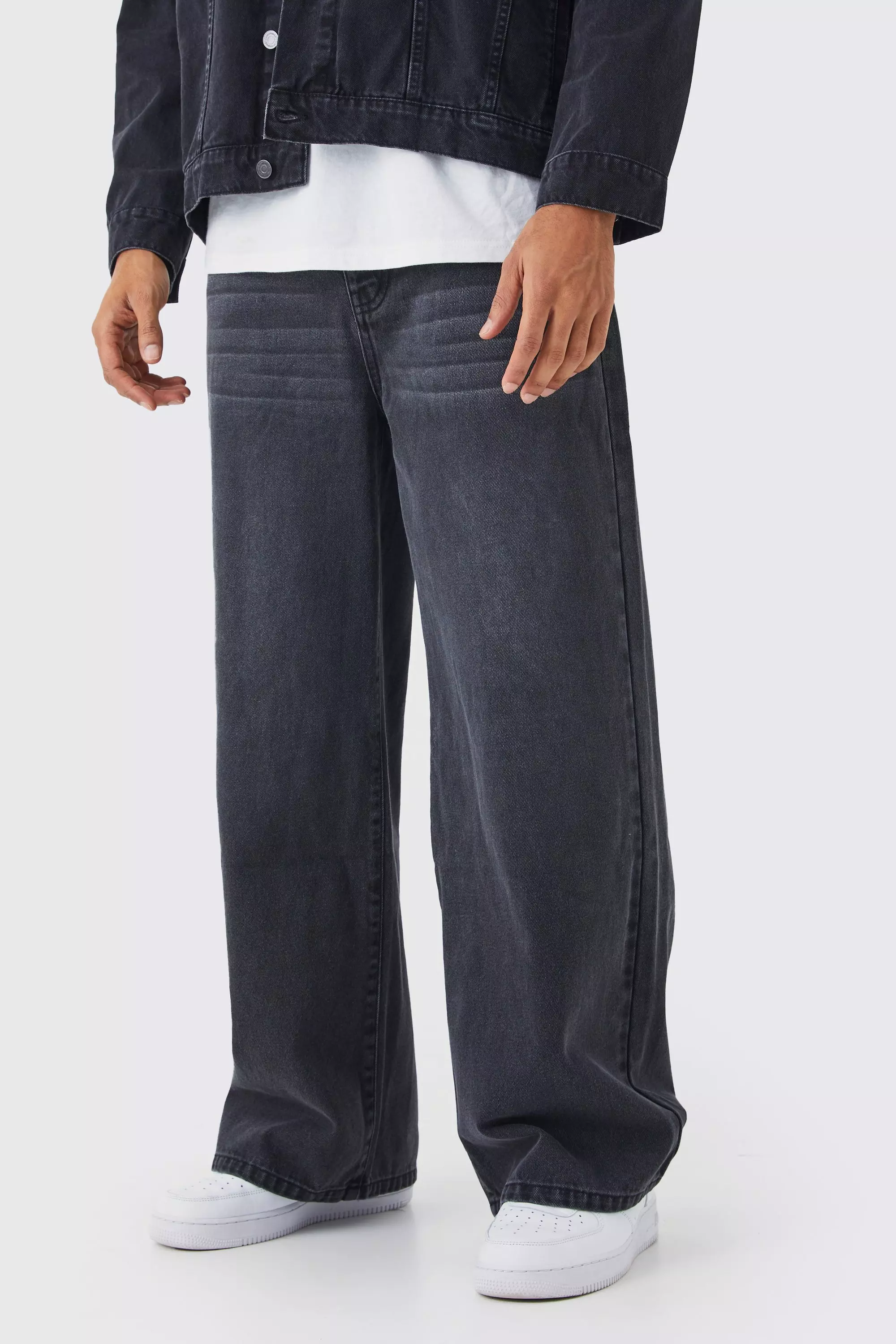 Ash Grey Extreme Baggy Rigid Jeans