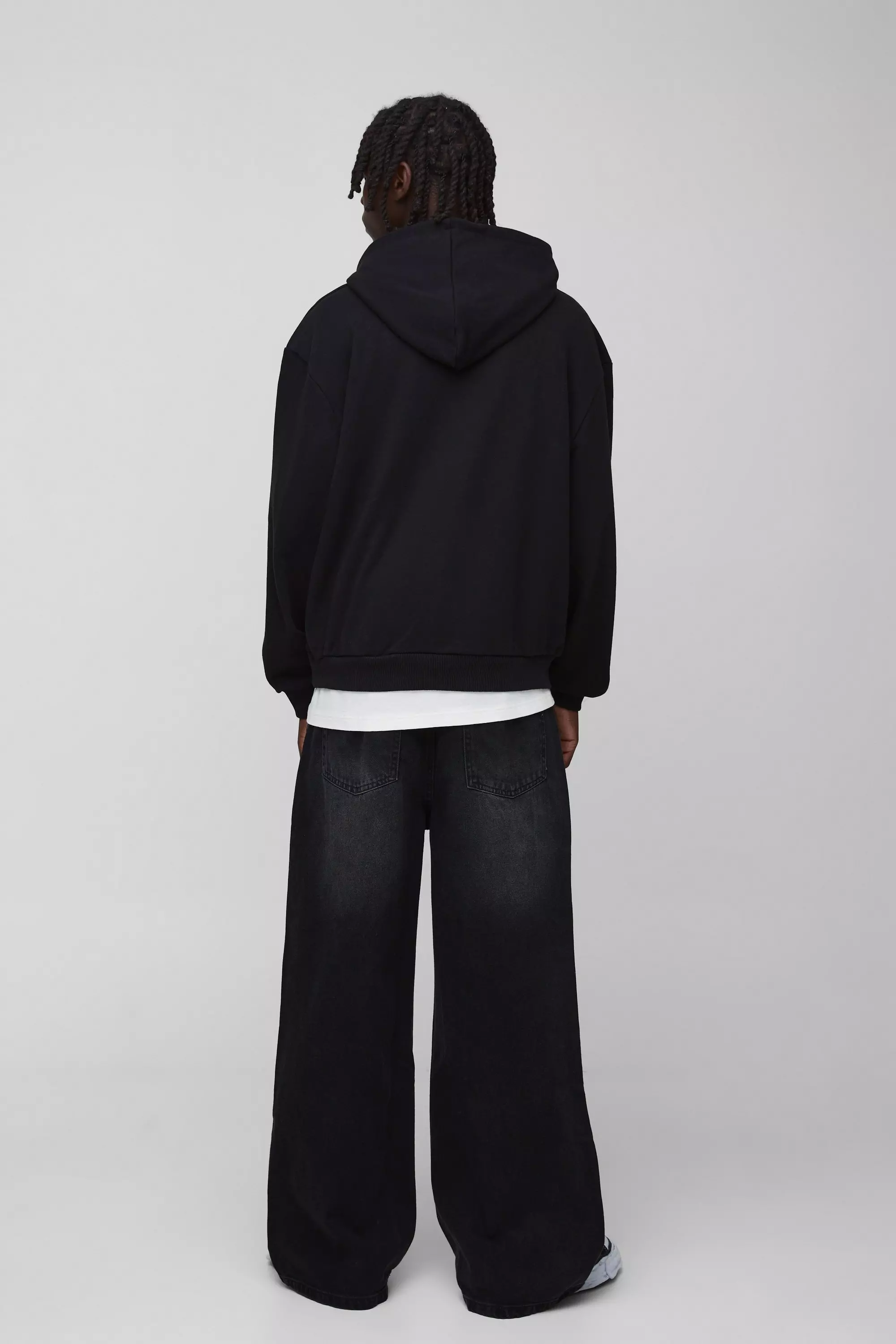 Extrem lockere Jeans, Washed black alternatives Bild