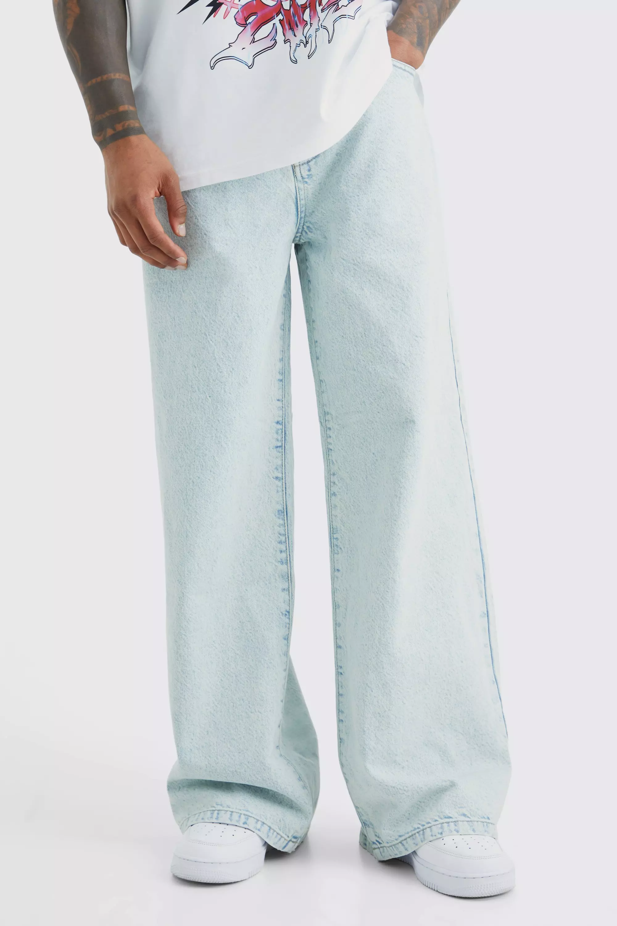 Extreme Baggy Rigid Jeans Ice blue