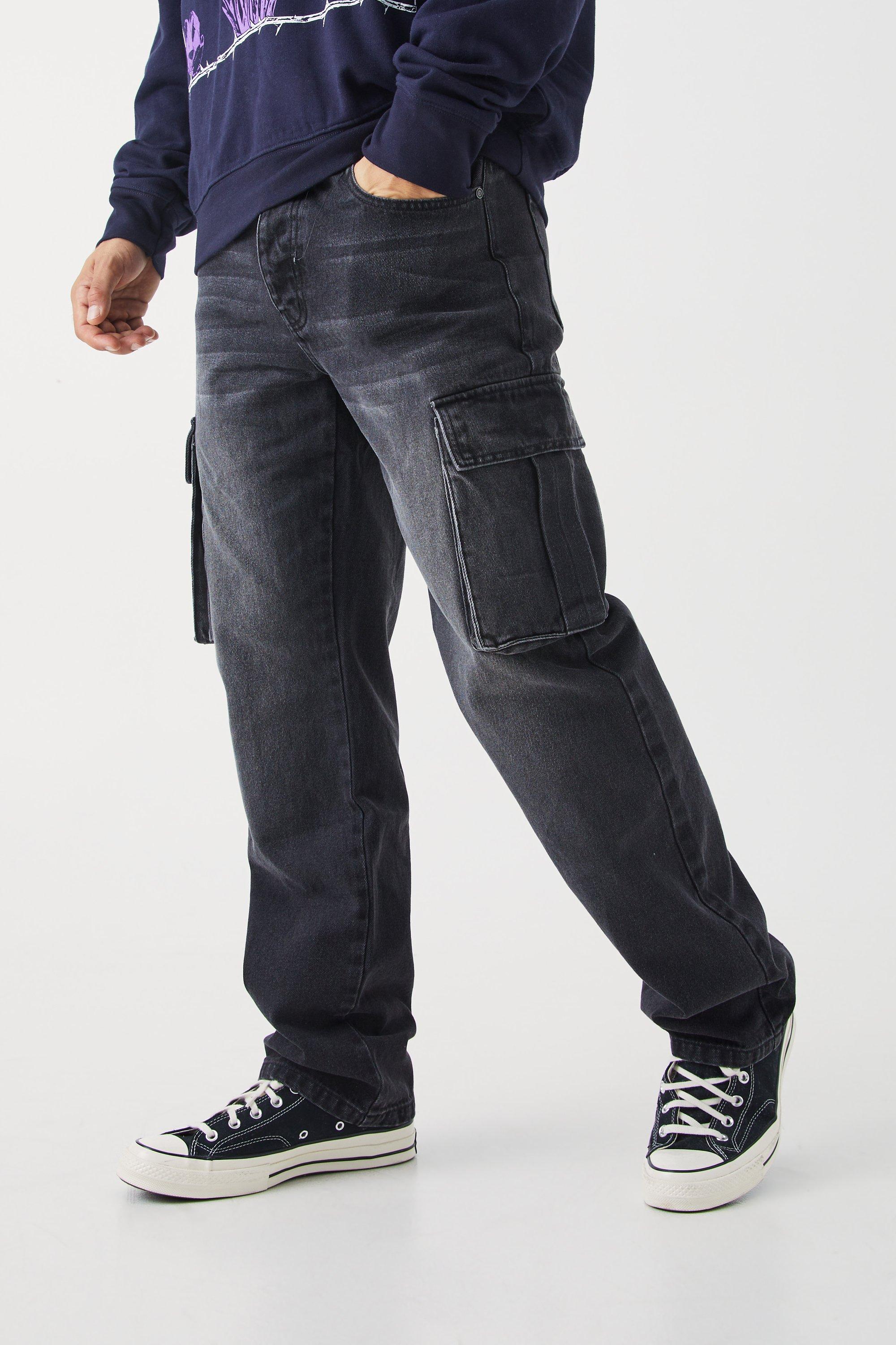 Relaxed Rigid Cargo Jeans