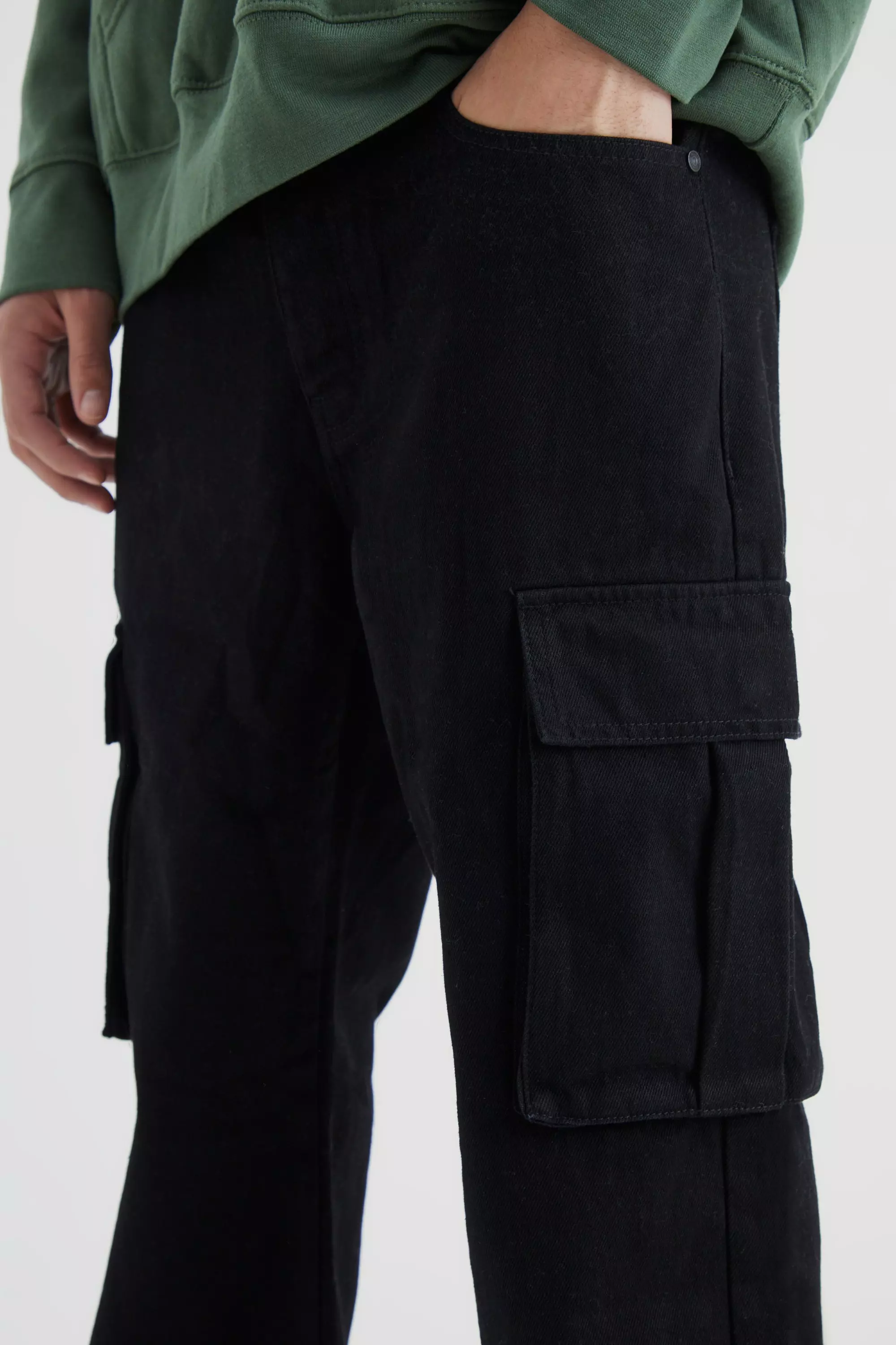 Jean cargo ample, True black autre image