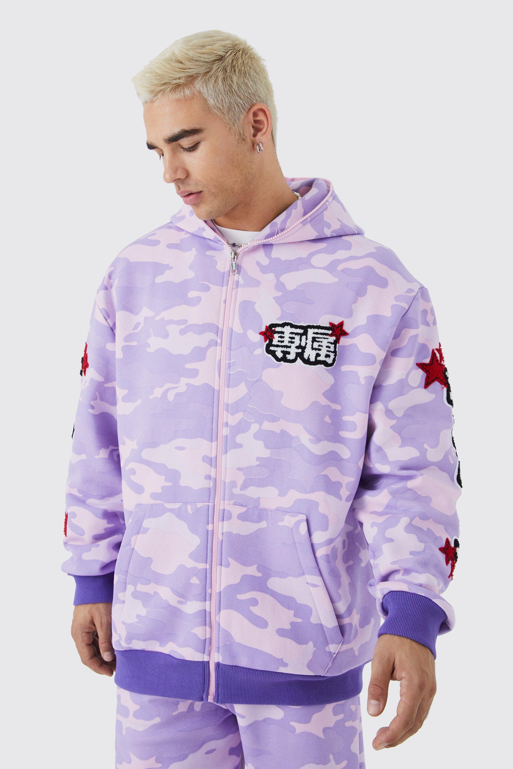 Purple best sale camo sweatshirt