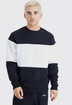 Colour Block Sweater Black