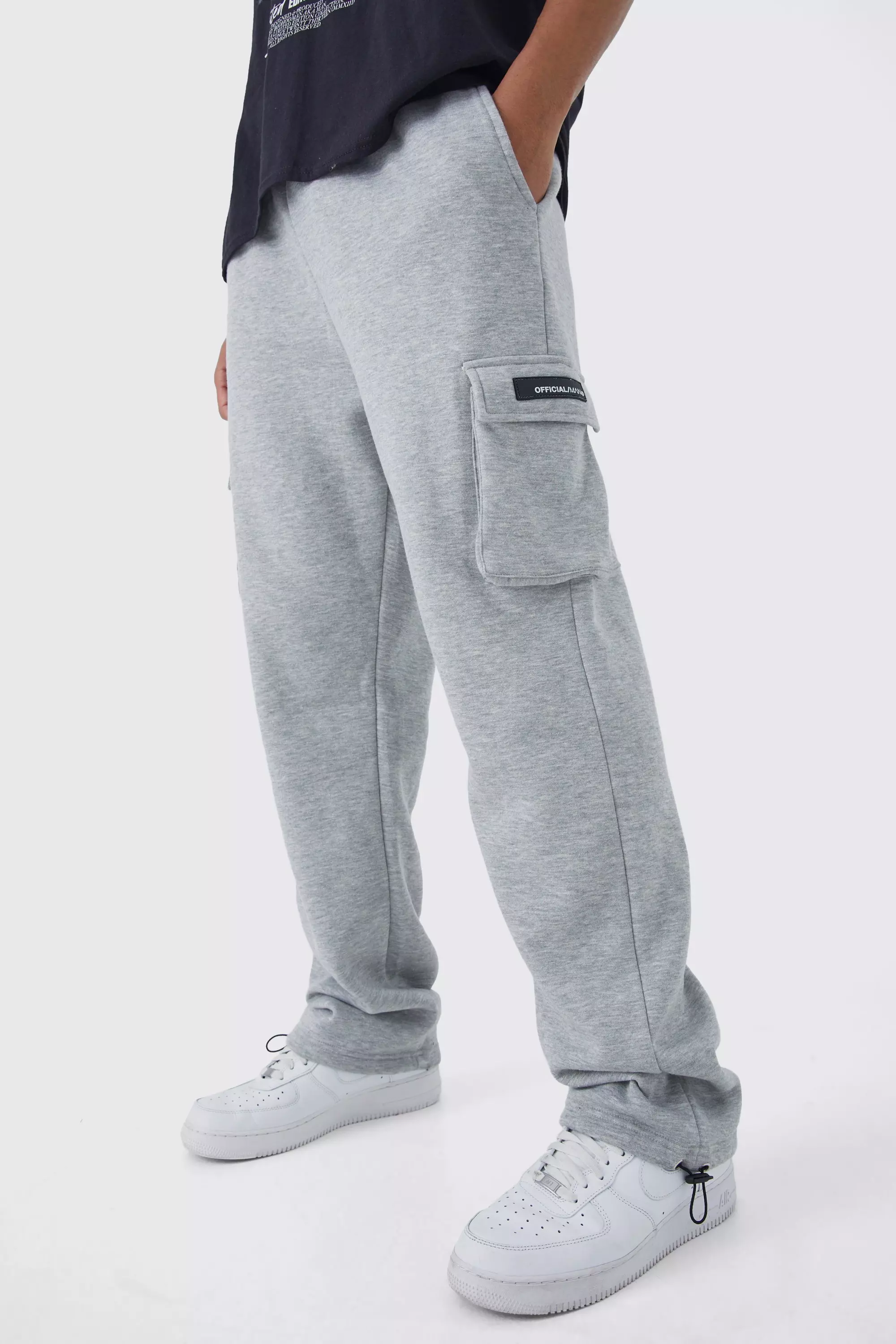 Tall Loose Fit Cargo Jogger With Toggle Cuff boohooMAN