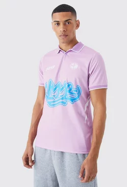 Pink Homme Short Sleeve Football Shirt