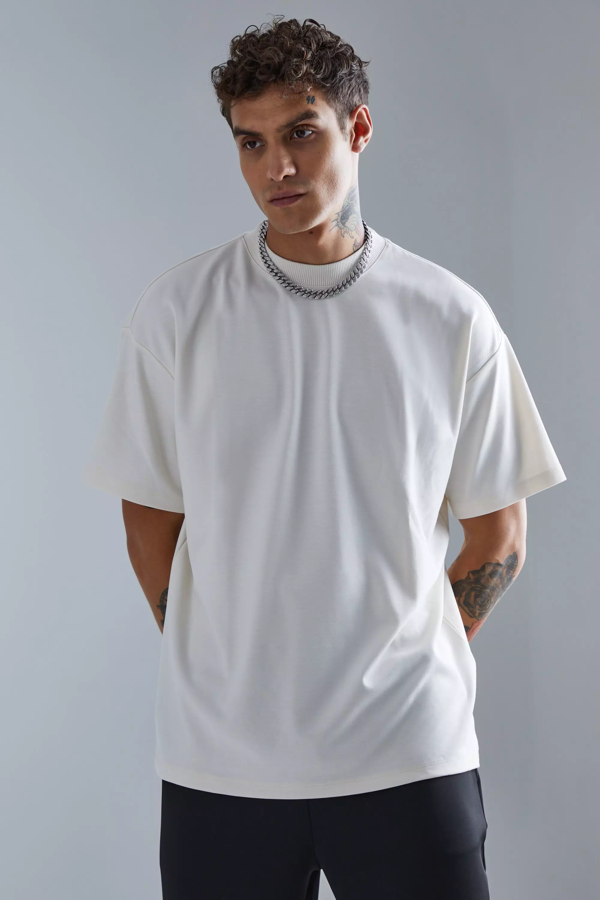 Cream White Oversized Premium Super Heavyweight T-shirt