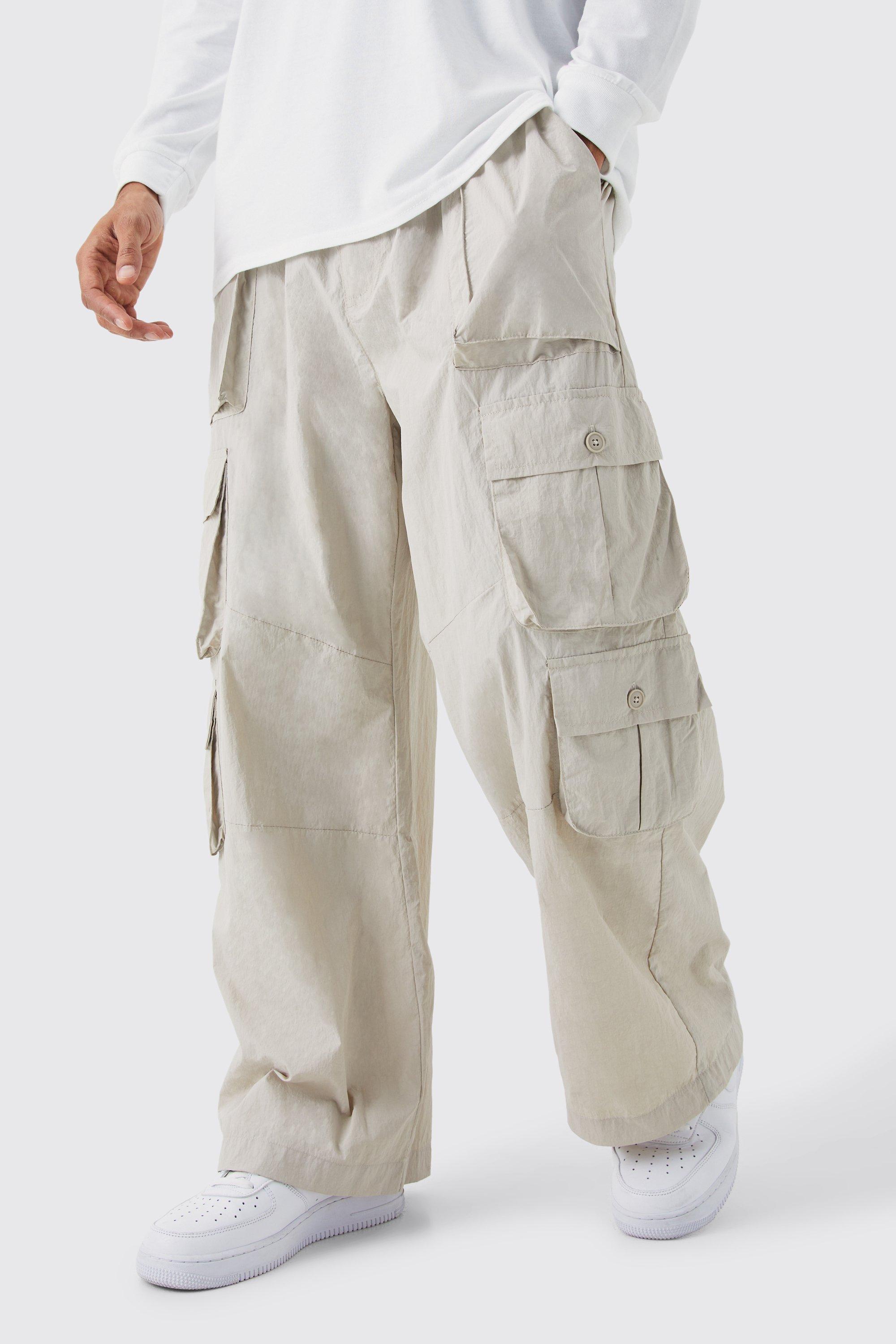 Multi-Pocket Parachute Pants