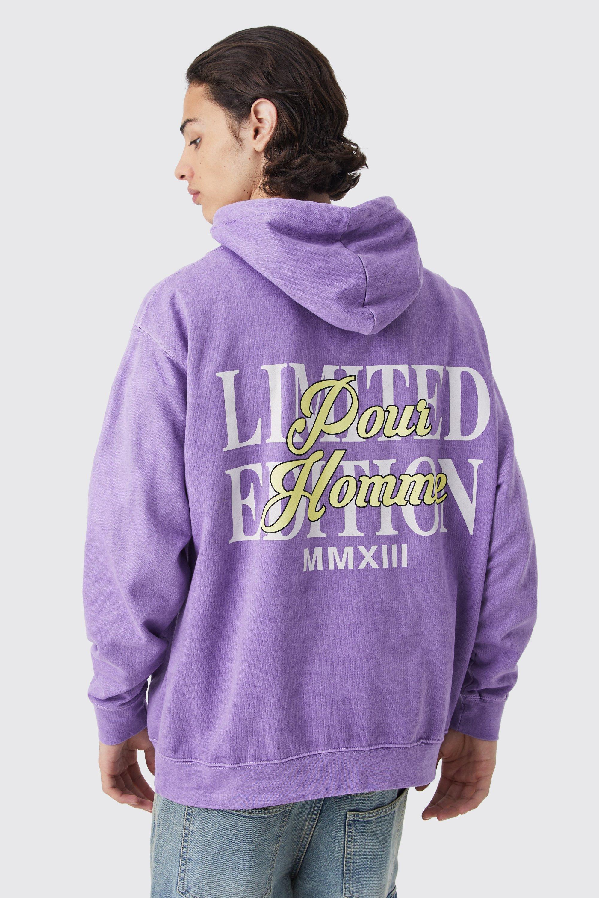 Boohooman purple hoodie sale