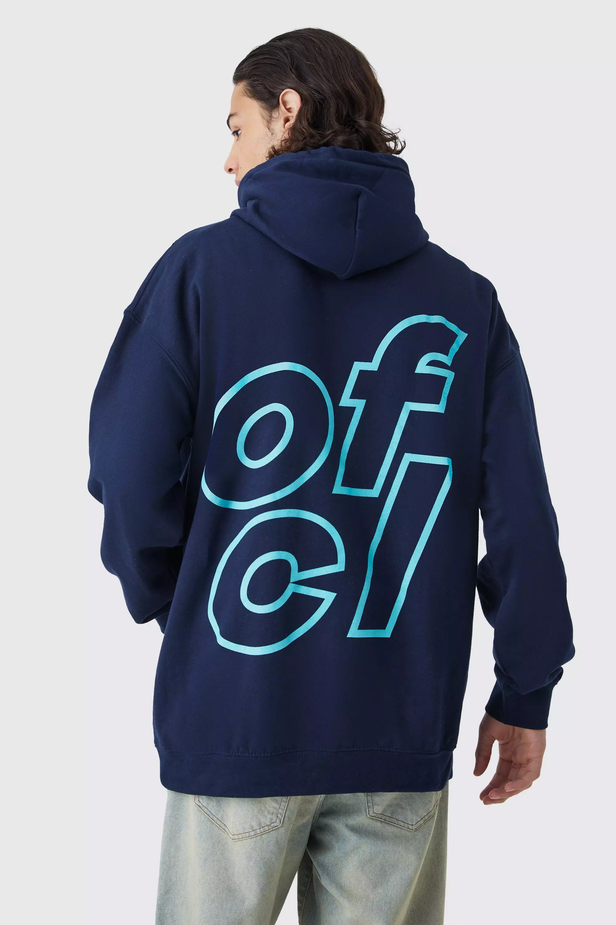 Oversized Ofcl Statue Graphic Hoodie