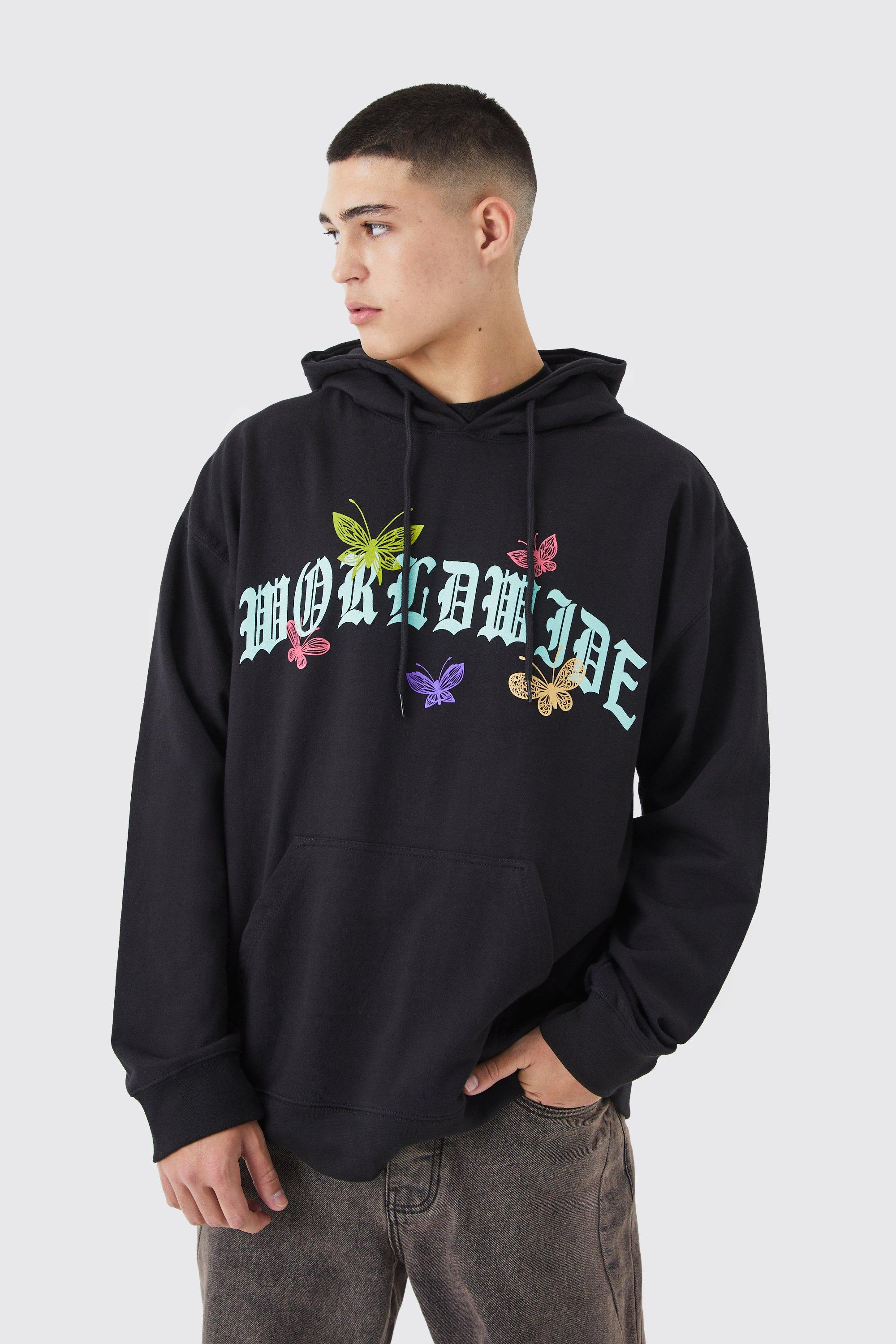 Boohooman discount butterfly hoodie