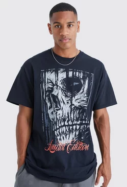Oversized Limited Edition Skull T-shirt Black