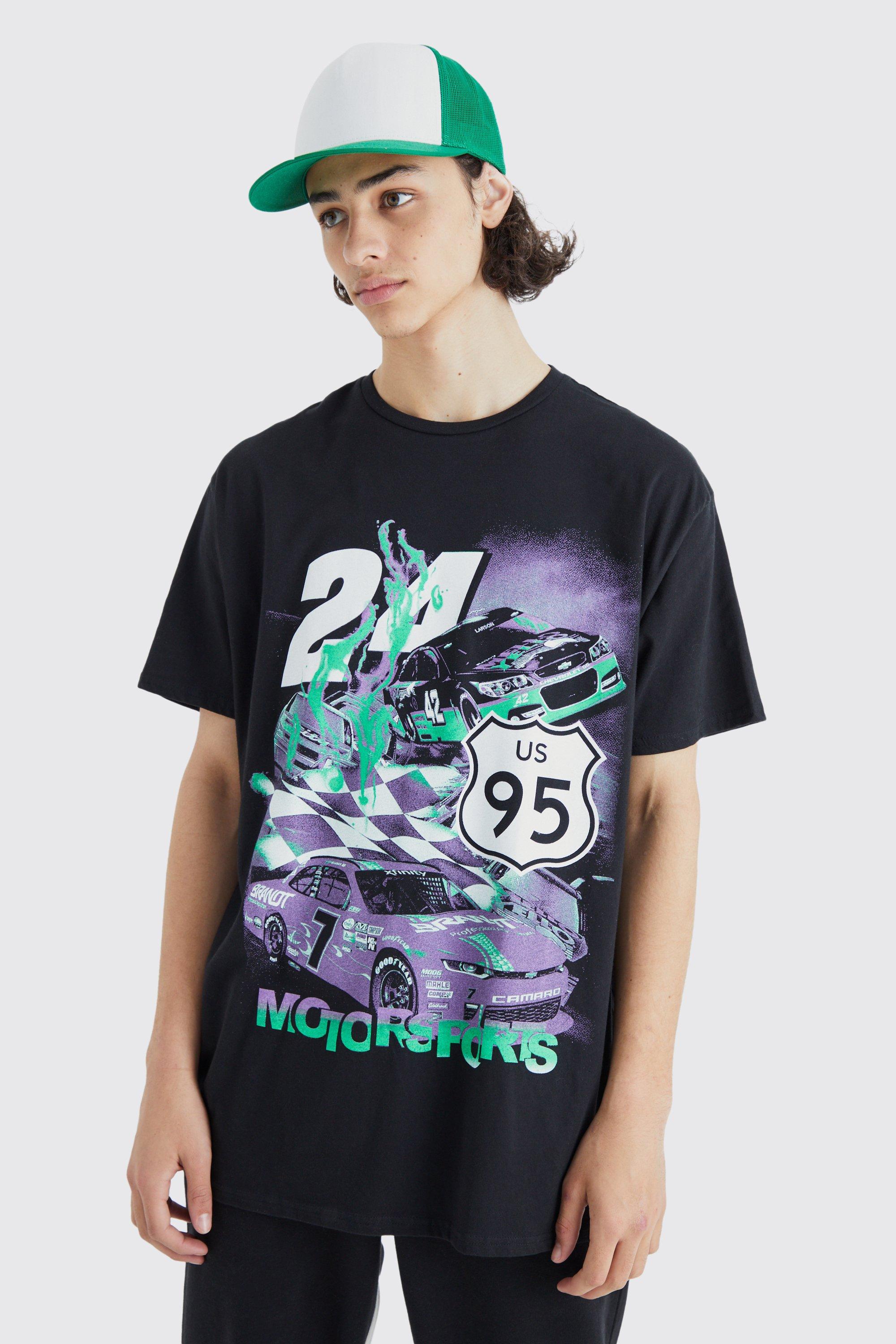 boohooMAN Oversized Car Graphic T-Shirt - Black - Size L