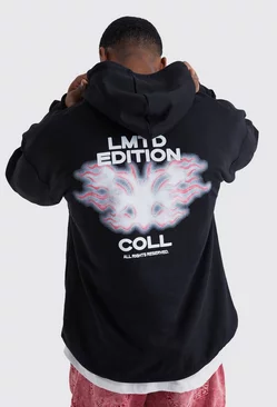 Oversized Limited Edition Graphic Hoodie Black
