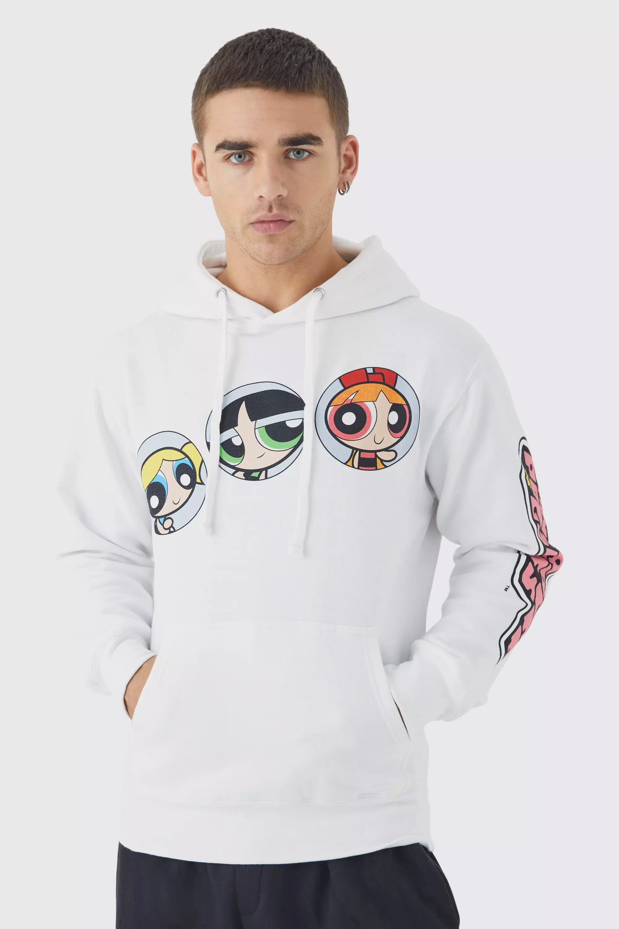 White Powerpuff Girls License Hoodie