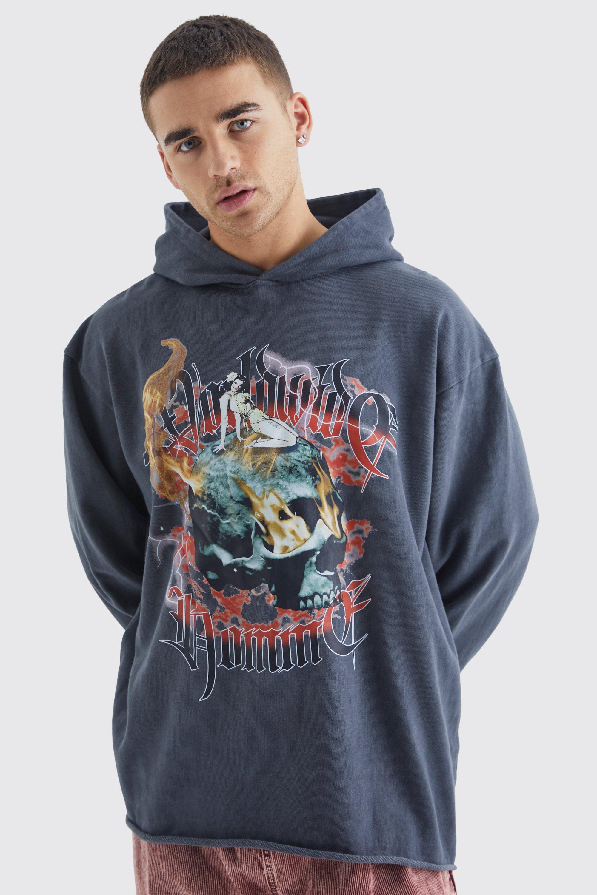 Boohooman best sale graphic hoodie