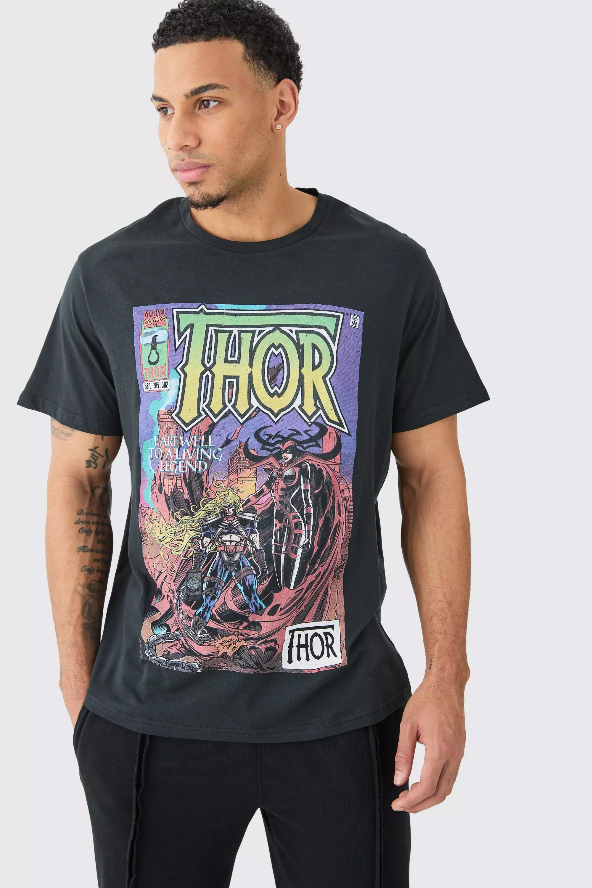 Oversized Thor License T-shirt Black