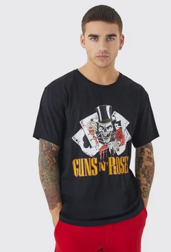 Oversized Guns N Roses License T-shirt Black
