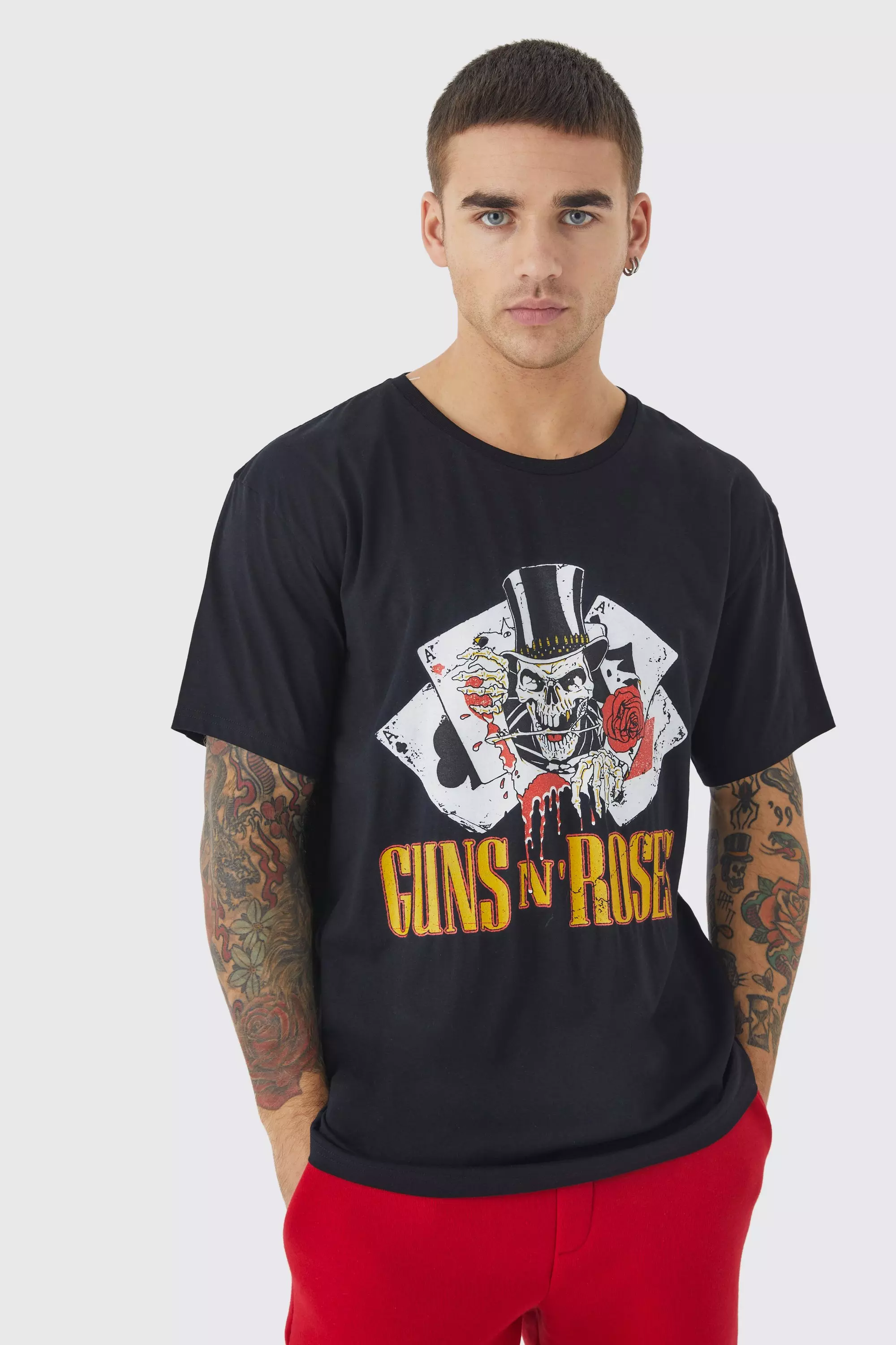 T shirt guns n roses homme hot sale