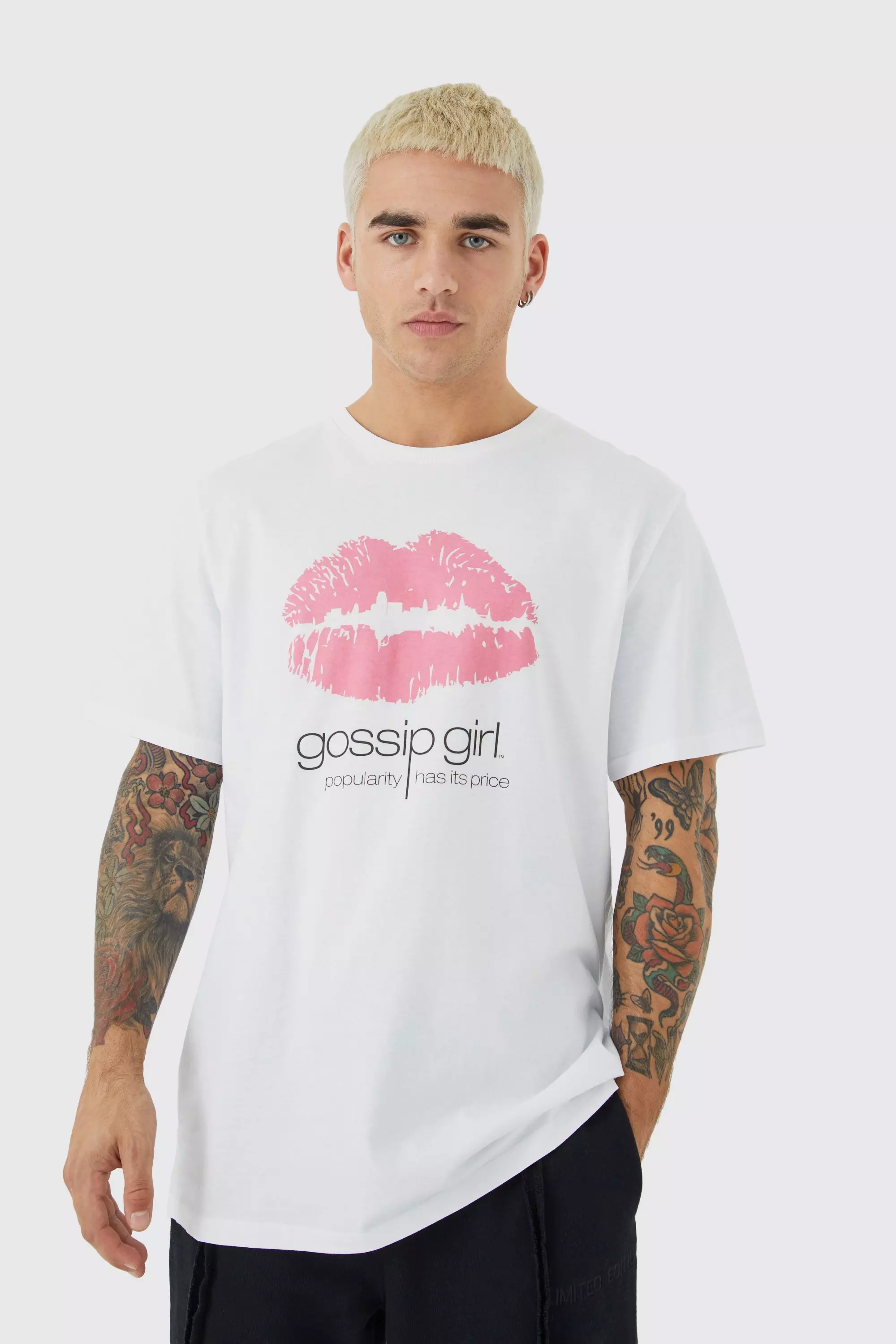 White Oversized Gossip Girl License T-shirt alternative image