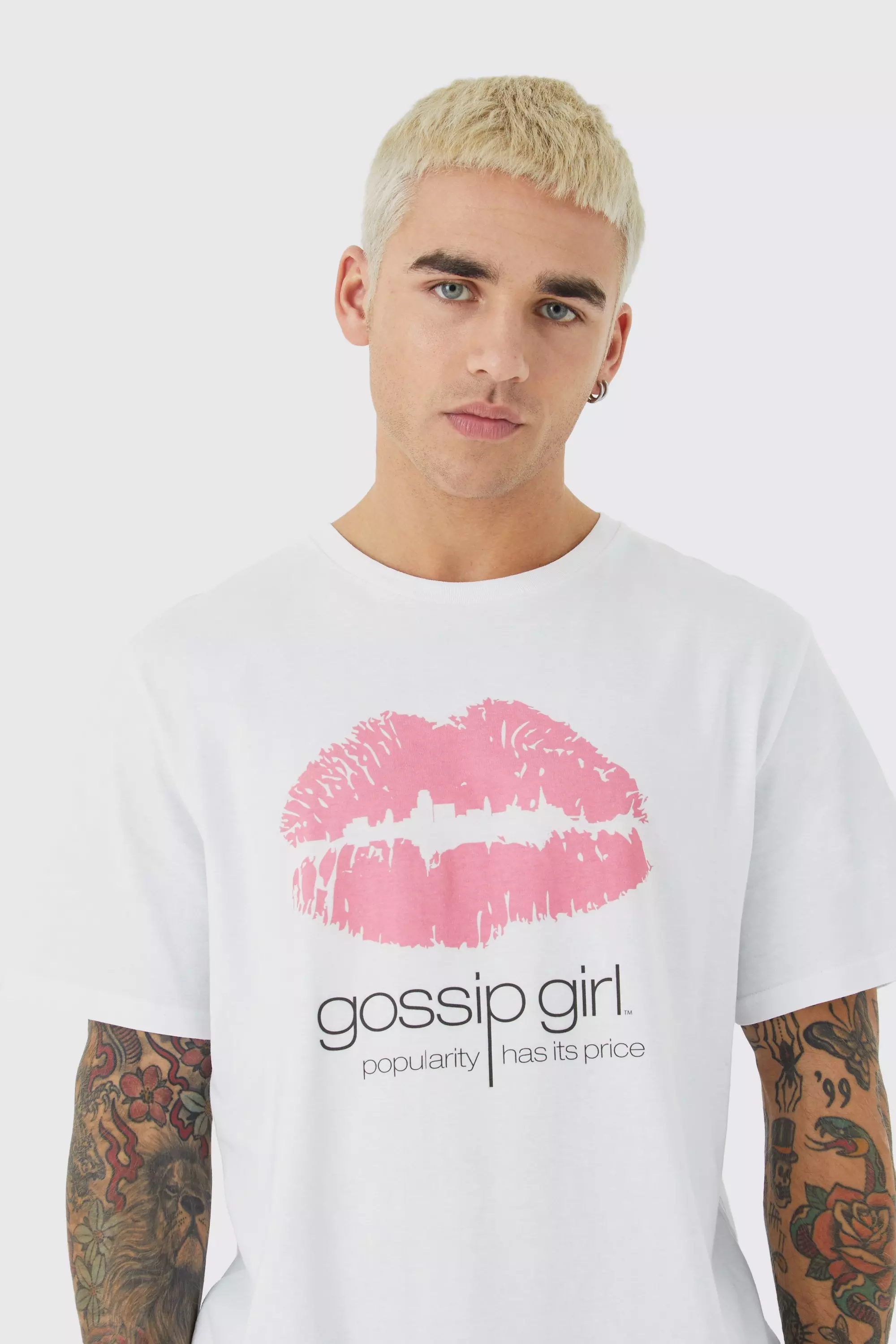White Oversized Gossip Girl License T-shirt alternative image