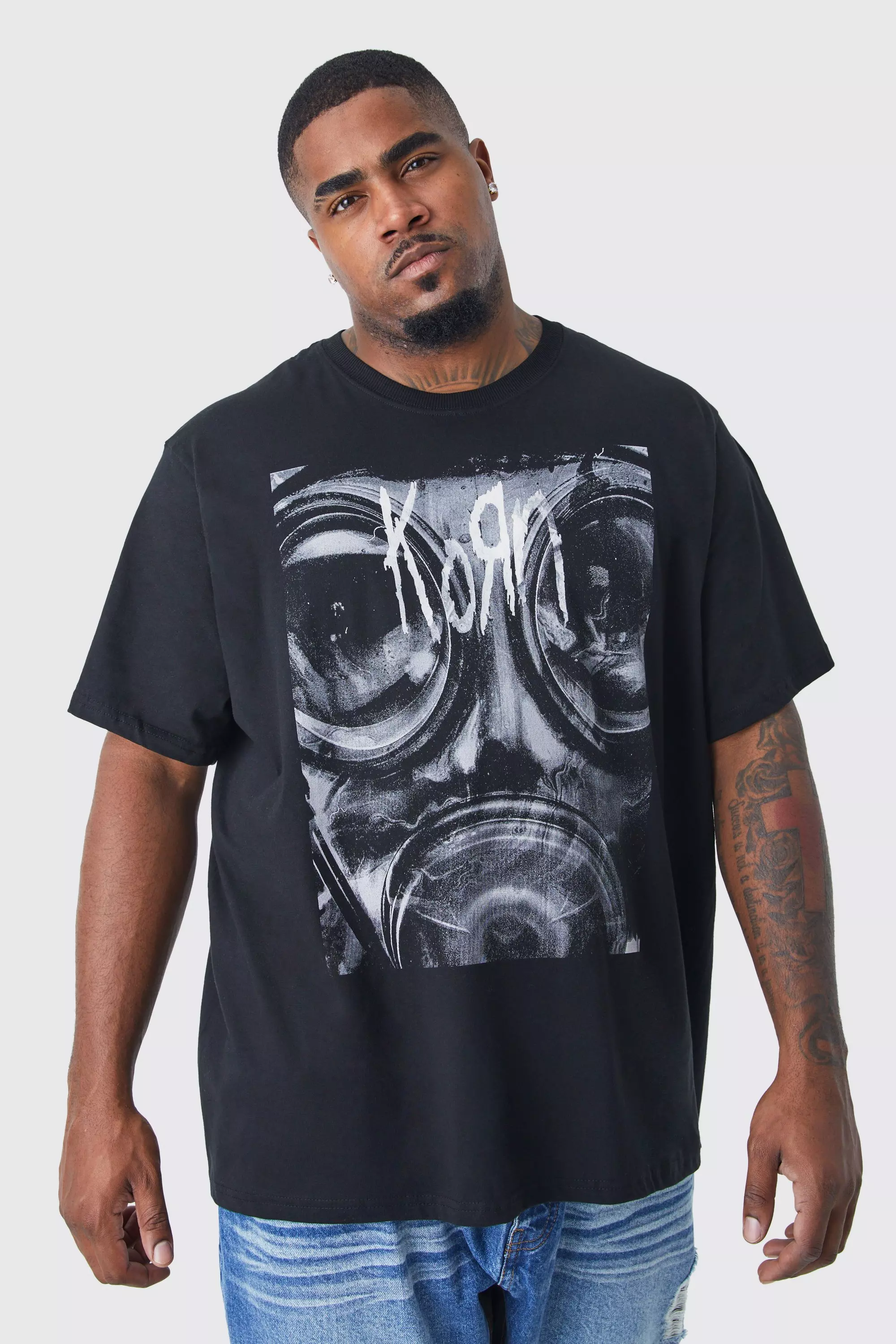 Grande taille - T-shirt à imprimé Korn, Black autre image