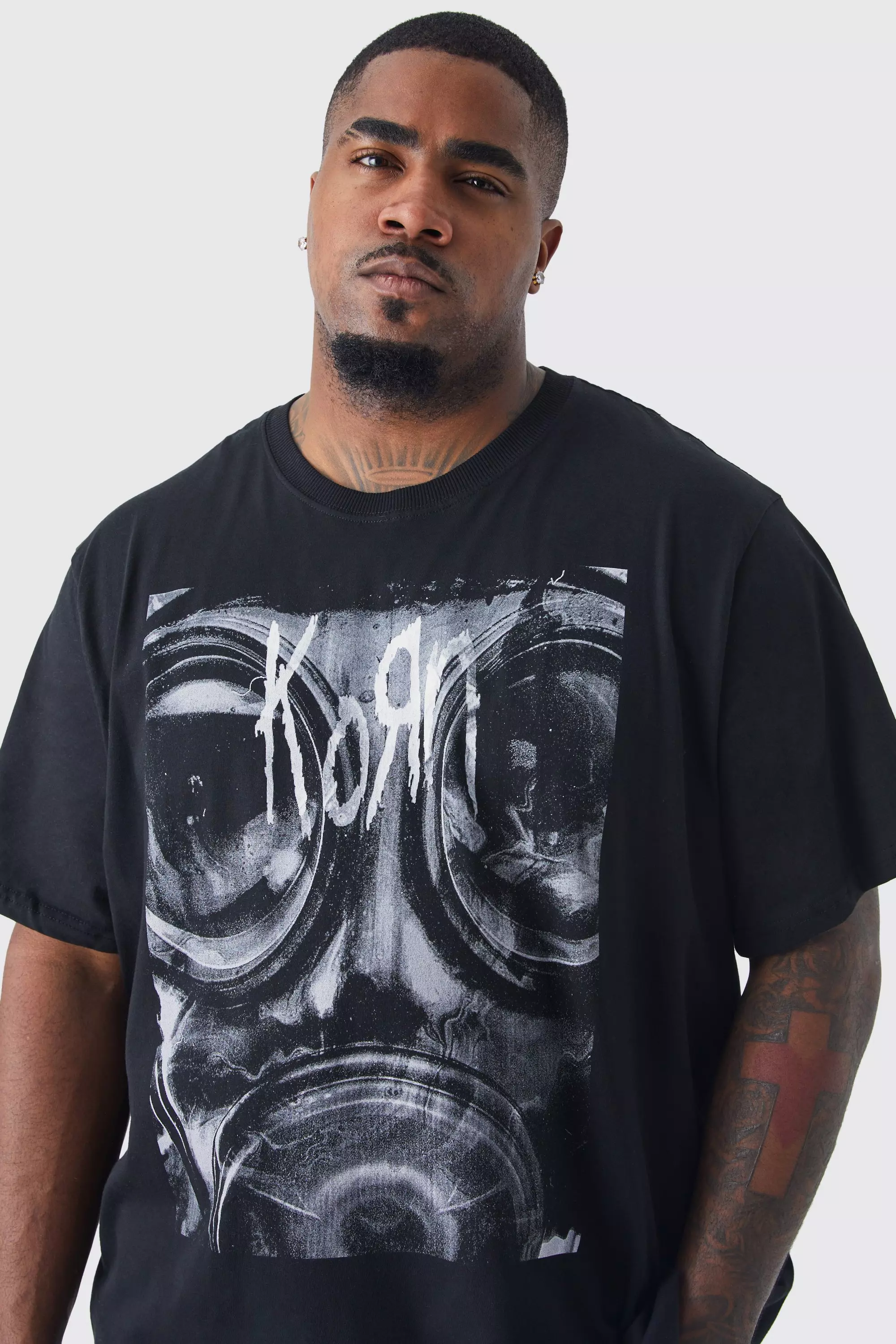 Grande taille - T-shirt à imprimé Korn, Black autre image