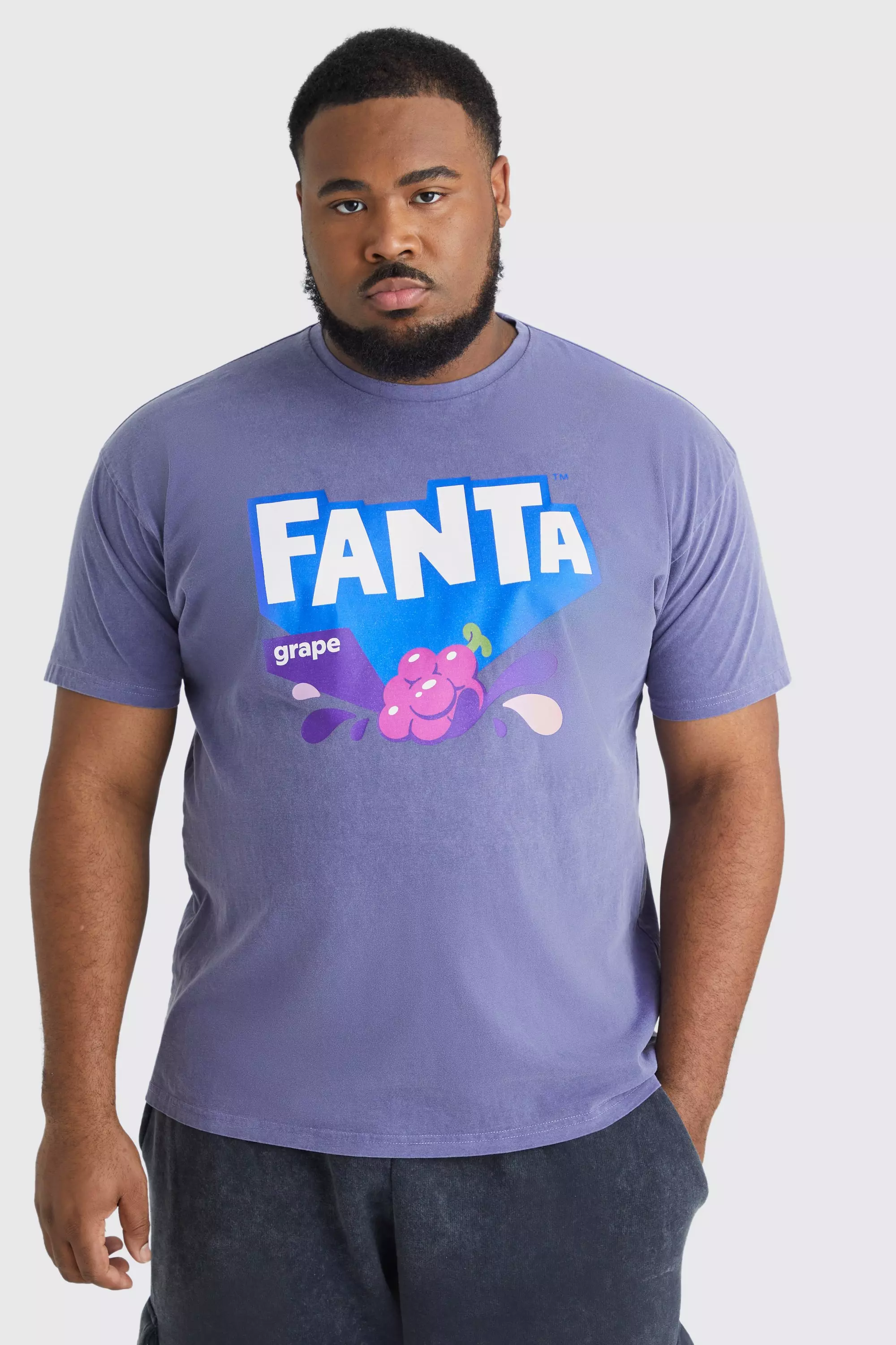 Plus Fanta Grape Wash License T-shirt Purple