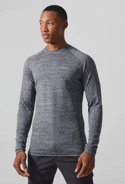 Grey Man Active Muscle Fit Space Dye Long Top