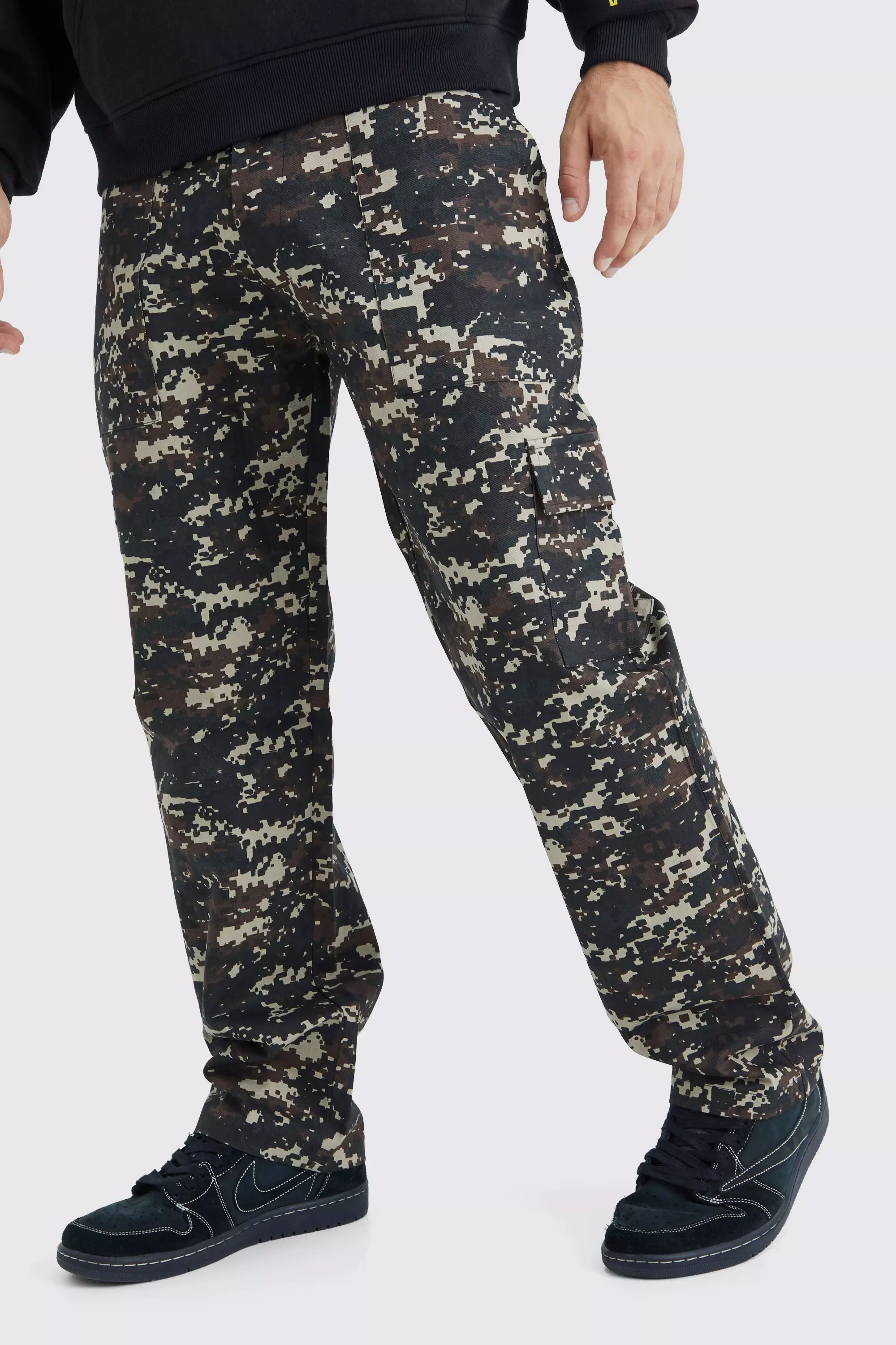 Chocolate Straight Leg Pixelated Camo Trouser alternative image