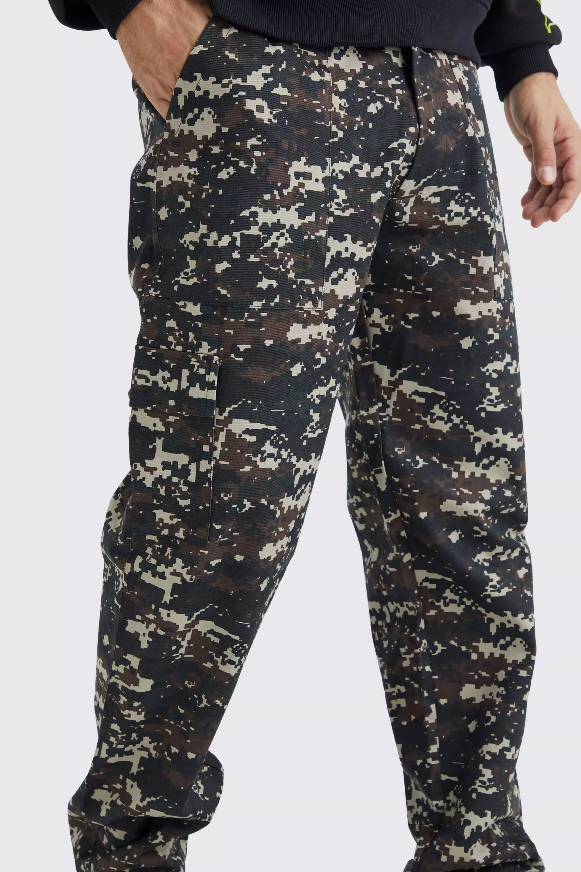 Chocolate Straight Leg Pixelated Camo Trouser alternative image