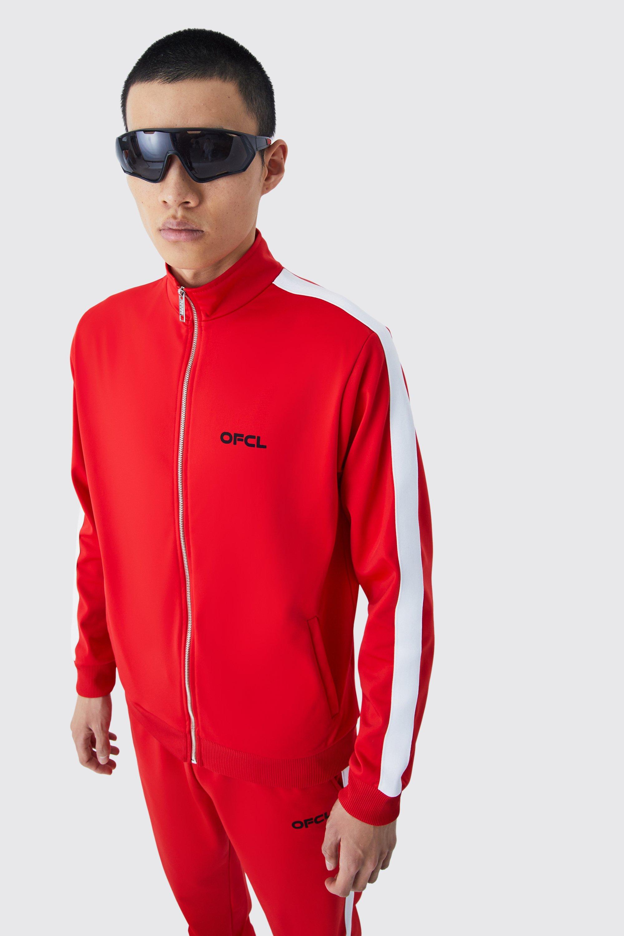 Red store boohooman tracksuit