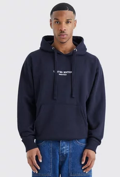 Navy Limited Oversized Heavyweight Hoodie