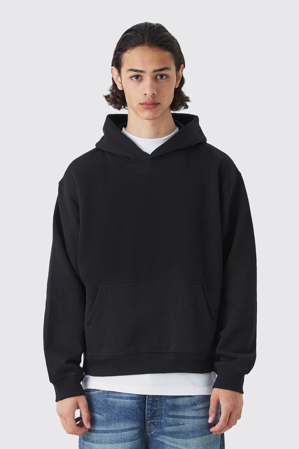 Boohooman discount hoodie black