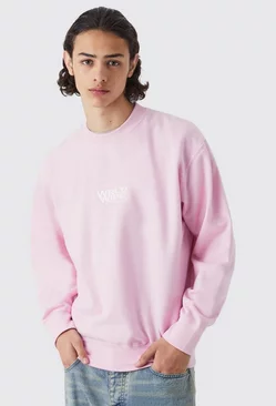 World Wide Oversized Sweatshirt Light pink
