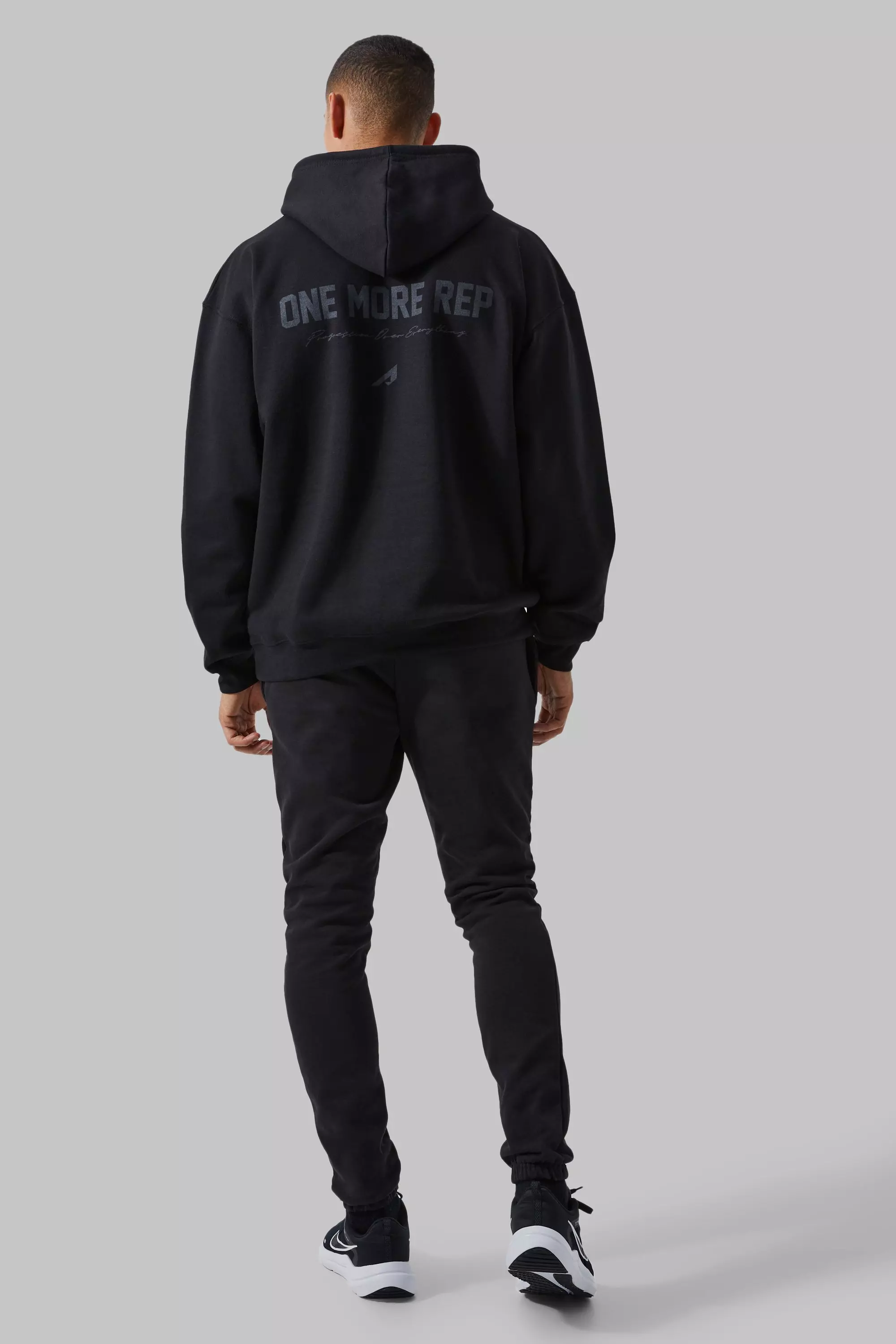 Active Oversized One More Rep Hoodie | boohooMAN USA