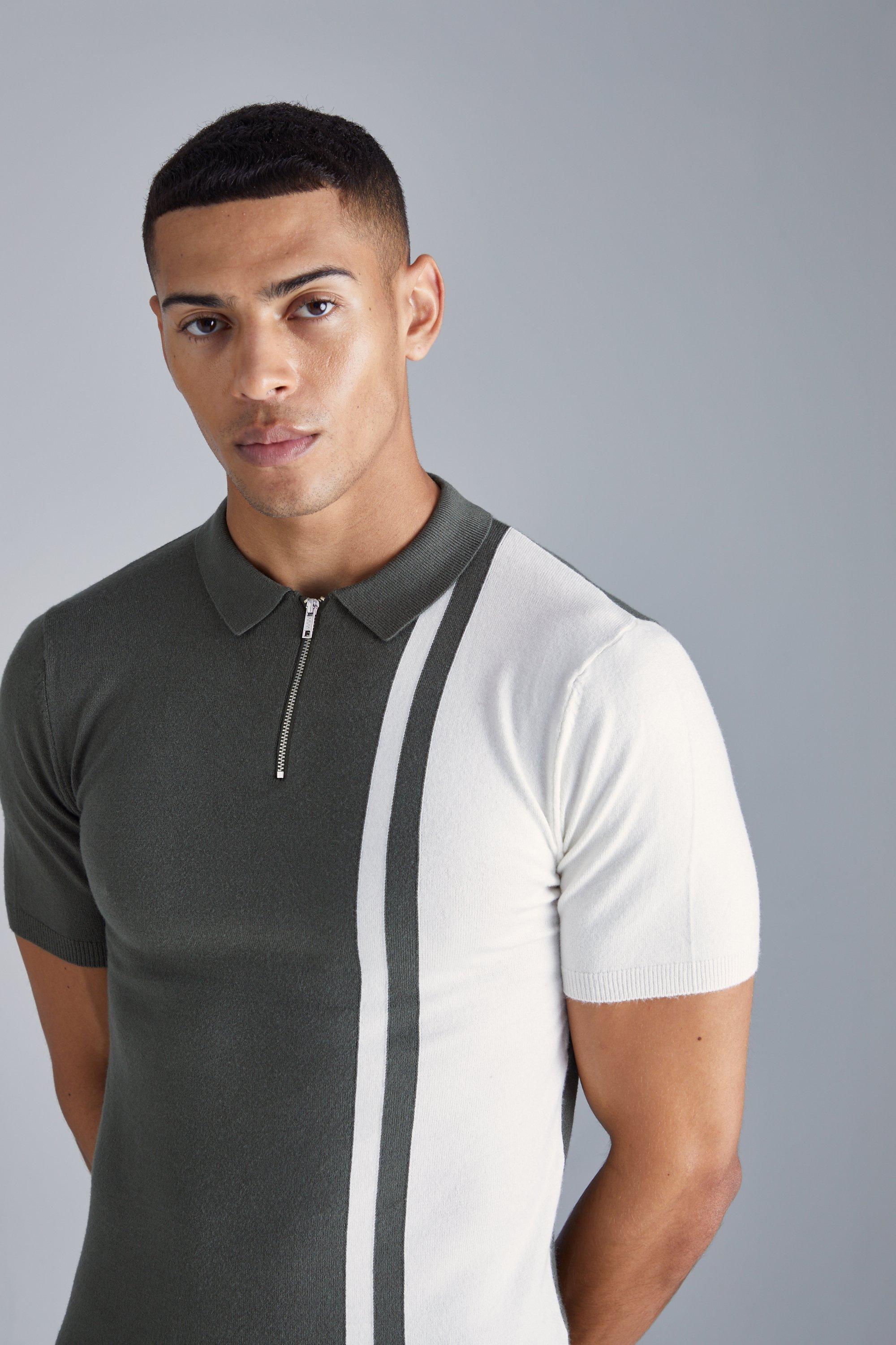 Muscle Short Sleeve Ribbed Polo