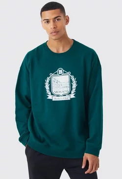 Green Oversized Monaco Graphic Sweatshirt