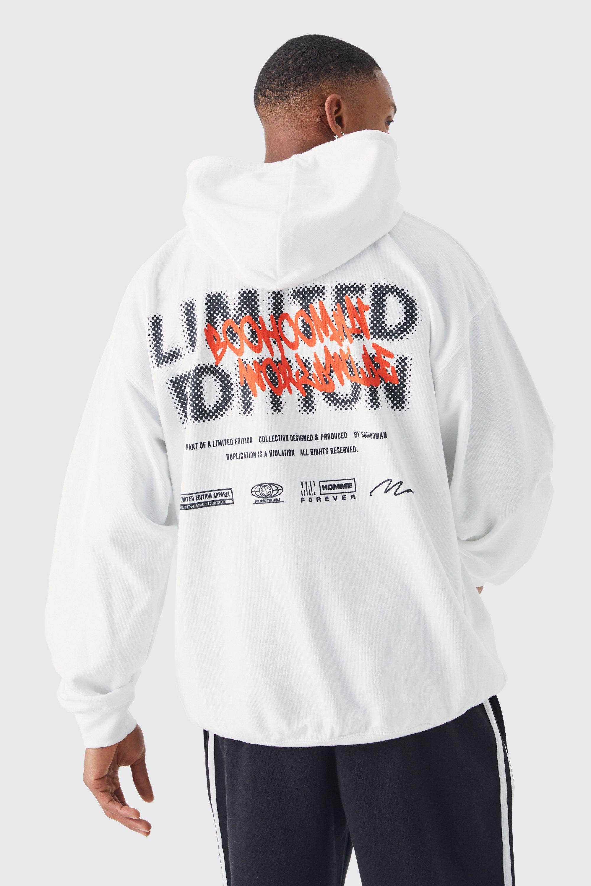 Oversized Limited Edition Graphic Hoodie boohooMAN USA