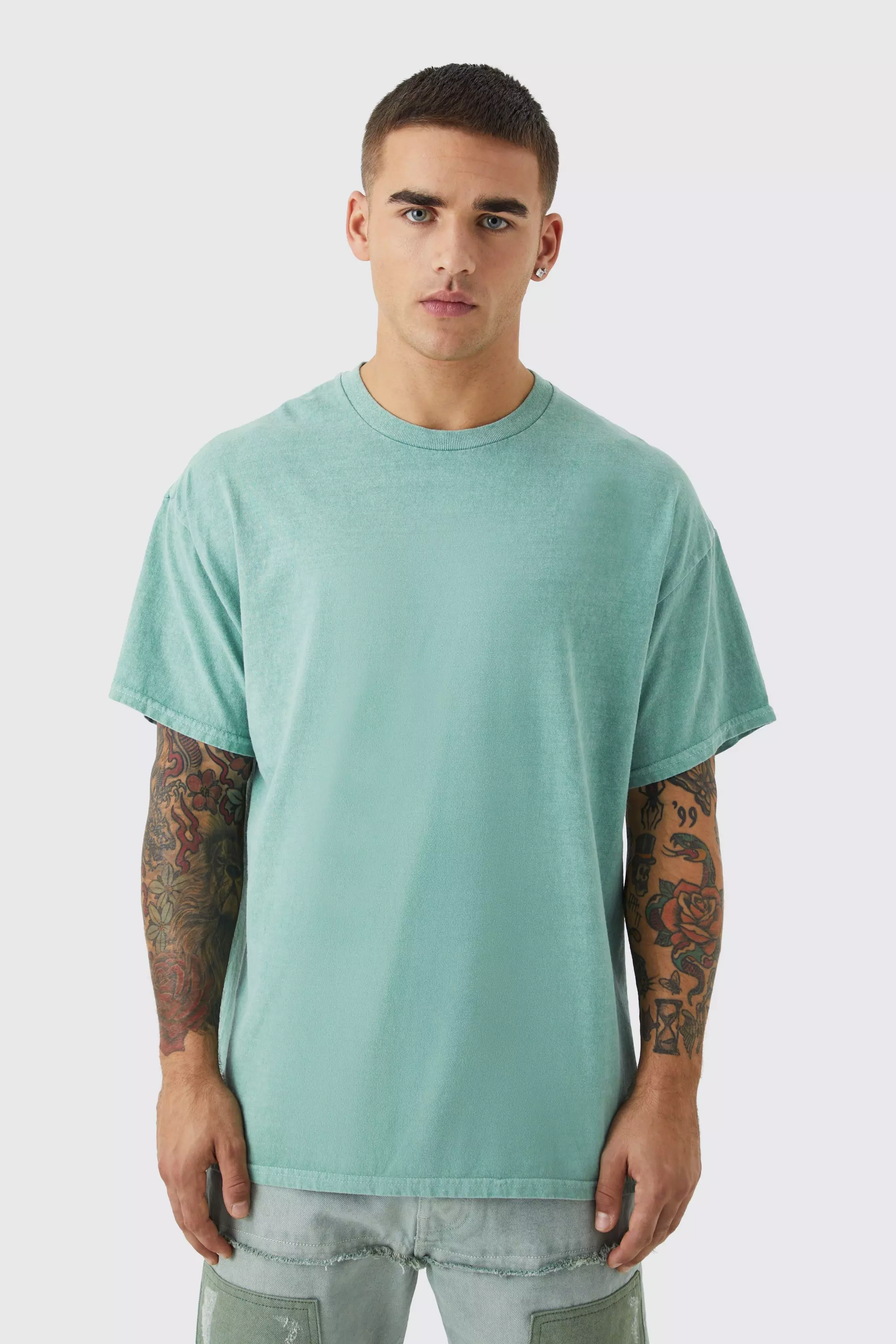 Oversized Virtues Wash Graphic T-shirt | boohooMAN UK
