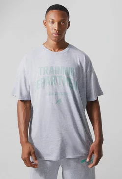 Grey Active Oversized Training Dept T-shirt