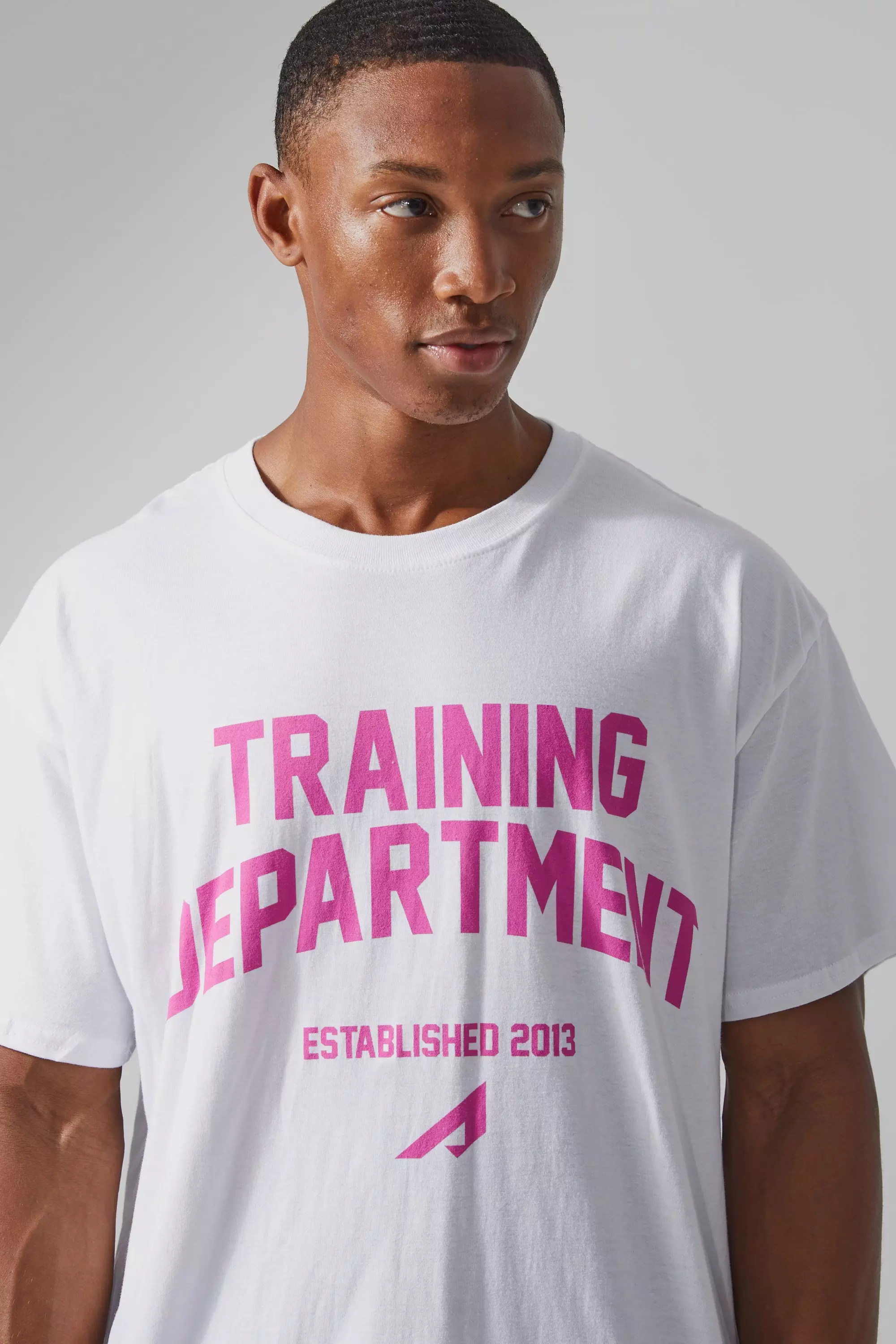 Active Oversize T-Shirt mit Training Dept Print, White alternatives Bild