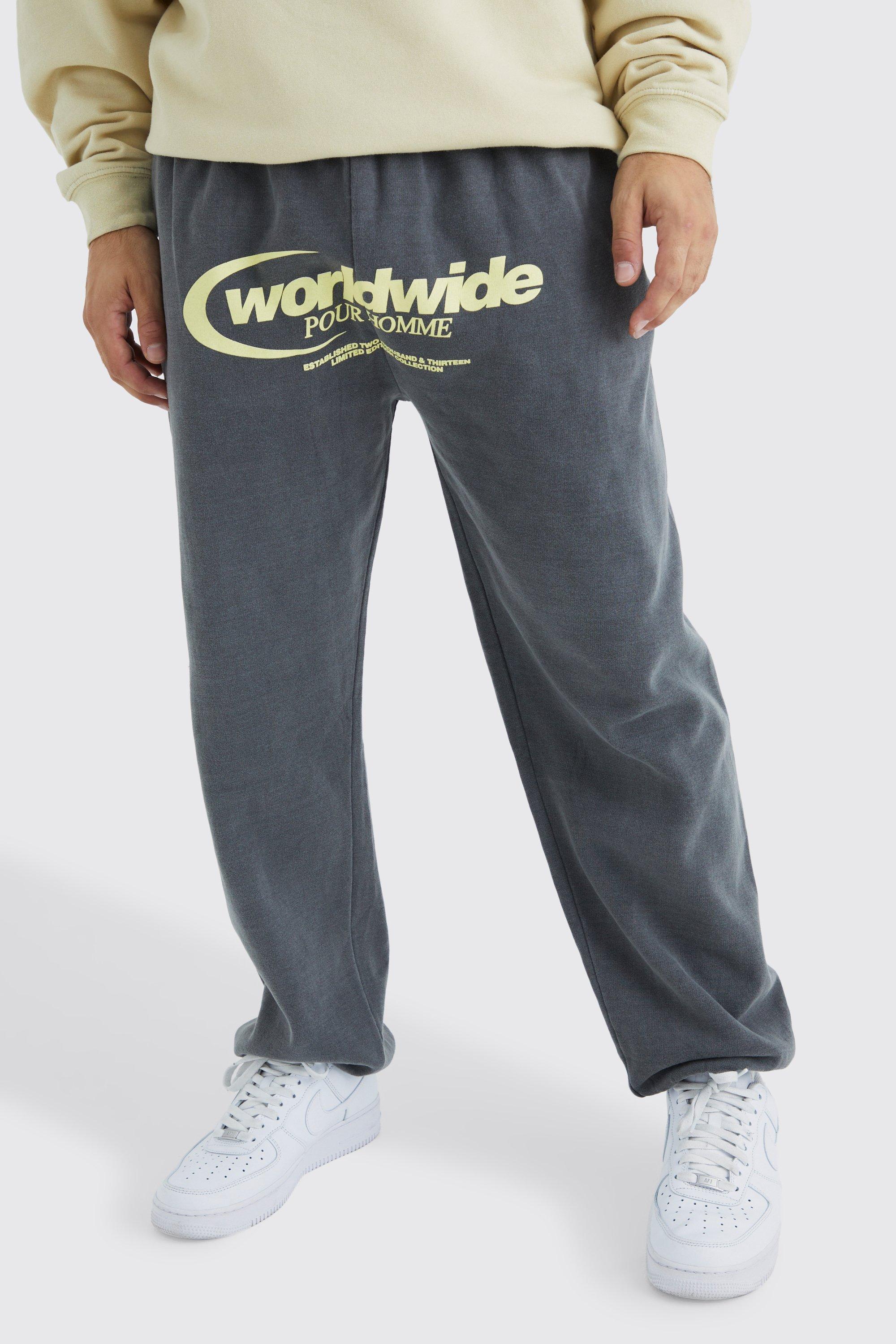 Charcoal Graphic Los Angeles Wide Leg Sweatpants