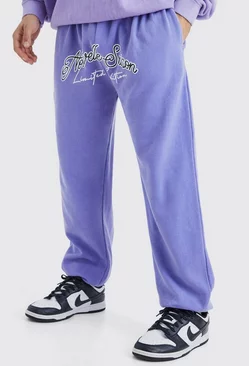 Oversized Limited Edition Crotch Graphic Sweatpants Purple