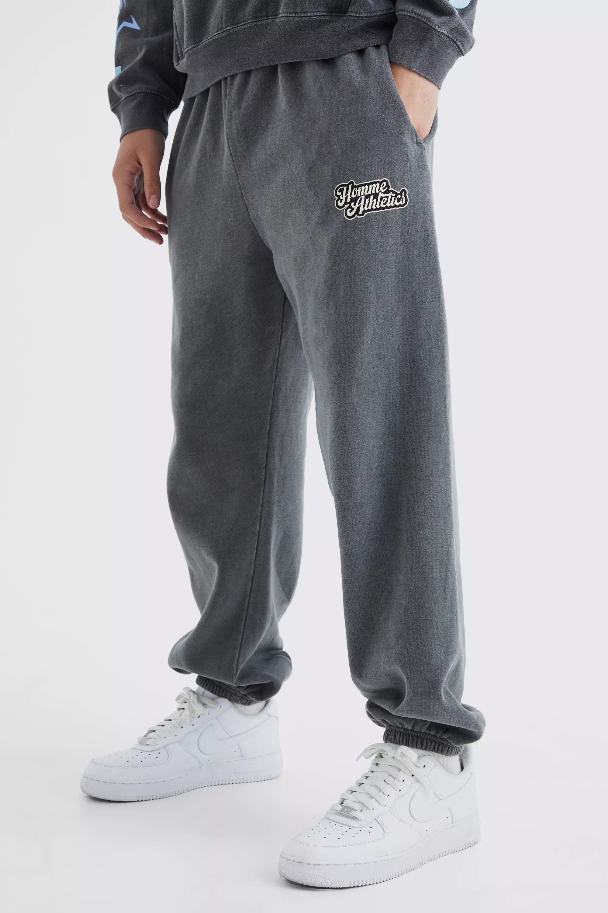 Oversized Varsity Graphic Jogger boohooMAN