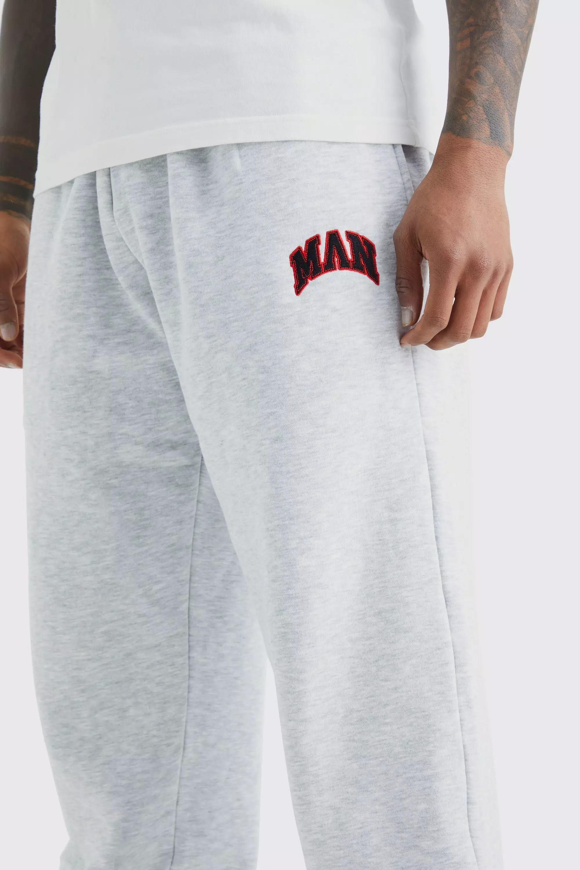 Man Varsity Oversized Sweatpants boohooMAN USA